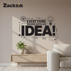 Everything Begins With An Idea Wall Sticker Inspirational Decor