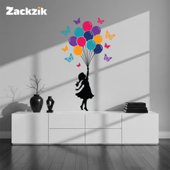 Dreamy Girl Balloon Wall Sticker for Nursery & Kids Bedroom