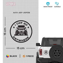 Durable Jeep Decal for Adventure Lovers