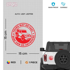 Compact Jeep Adventure Sticker for SUVs