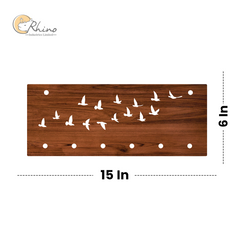 Flying Birds Decorative Key Hanger for Entryway Storage