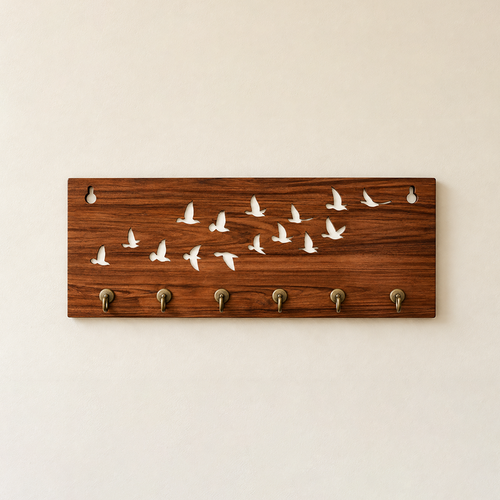 Flying Birds Decorative Key Hanger for Entryway Storage