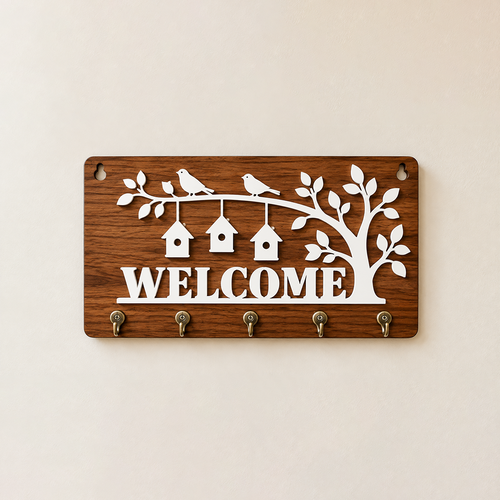 Welcome Tree Wall Key Organizer