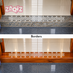 Decorative Entrance Border Floor Decal for Indian Home Interiors