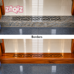 Infinity Weave Kolam Border Sticker for Elegant Entrance Decoration