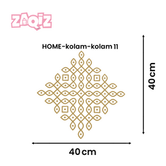 Diamond Pulli Kolam Floor Sticker for Elegant Indian Home Decor