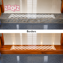 Woven Lattice Kolam Border Sticker for Elegant Home Entry Decor
