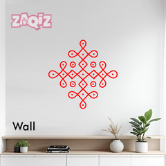 Traditional Entrance Kolam Floor Sticker for Home Decor and Festive Welcome