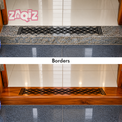 Woven Lattice Kolam Border Sticker for Elegant Home Entry Decor