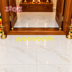 Diamond Weave Kolam Border Sticker for Elegant Door Entrance Decor