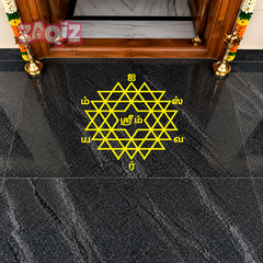Maha Meru Sri Chakra Floor Sticker for Spiritual Home Harmony