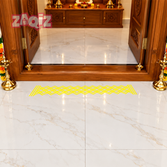 Woven Lattice Kolam Border Sticker for Elegant Home Entry Decor