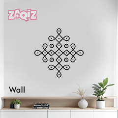 Traditional Entrance Kolam Floor Sticker for Home Decor and Festive Welcome
