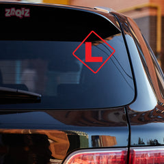 Zaqiz Sticker High-Visibility L Board Stickers – Drive Safe