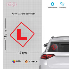 Zaqiz Sticker High-Visibility L Board Stickers – Drive Safe