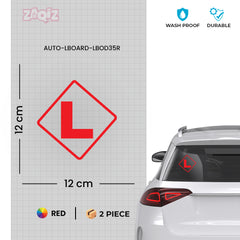 Zaqiz Sticker High-Visibility L Board Stickers – Drive Safe