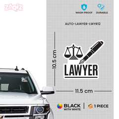Lawyer Symbol Tag for Vehicle Windows