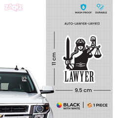 Durable Lawyer Car Decal for Safety