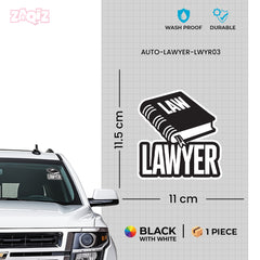 Proud Lawyer on Board Sticker