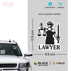 Lawyer Warning Tag for Road Awareness