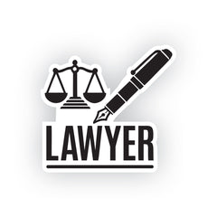 Lawyer Symbol Tag for Vehicle Windows