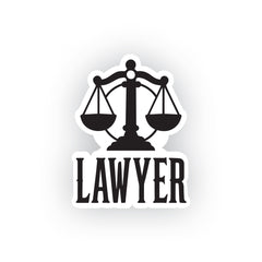 Scales of Justice Lawyer Car Sticker