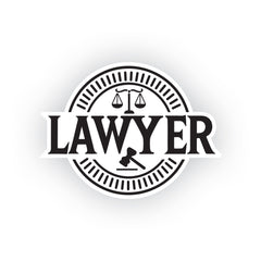 Elegant Attorney Car Window Sticker