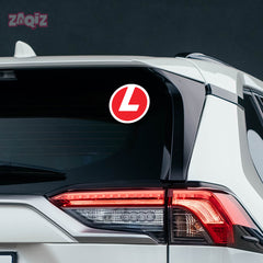 L Board Decal for Driving Practice Awareness