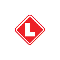 Road Awareness L Plate Sticker for Cars