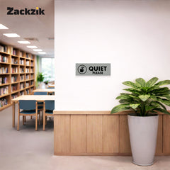 Quiet Please Sign – Silence Zone Instruction Sticker