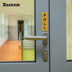 Pull Push Door Sign Stickers – Vertical Vinyl Instruction Decals