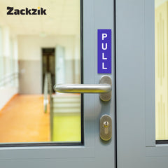 Pull Push Door Sign Stickers – Vertical Vinyl Instruction Decals
