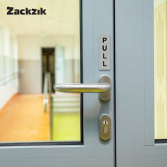 Pull Push Door Sign Stickers – Vertical Vinyl Instruction Decals