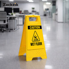 Wet Floor Warning Sign Sticker – Safety Instruction Vinyl Decal