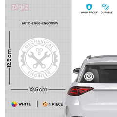 Durable Mechanical Engineer Vehicle Sticker