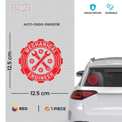 Bold Mechanical Engineer Car Decal