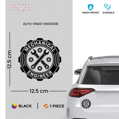 Bold Mechanical Engineer Car Decal