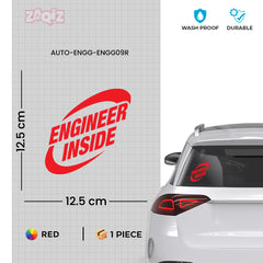 Professional Engineer Inside Vehicle Sticker