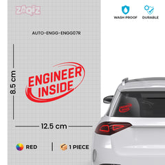 Bold Engineer Inside Sticker for Vehicles