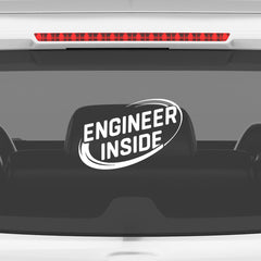 Engineer Inside Car Window Decal