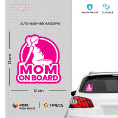 Classic Mom on Board Sticker for Vehicles