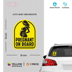 Bold Lettering Mom on Board Warning Sticker