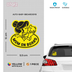 Mom on Board Car Decal for Safety Awareness
