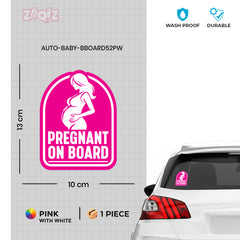 Bold Lettering Mom on Board Warning Sticker