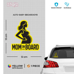 Compact Mom on Board Tag for Safe Roads