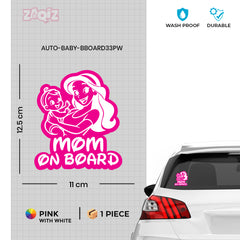 Bright and Stylish Mom on Board Sticker