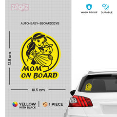 Mom on Board Sign for Family Car Safety