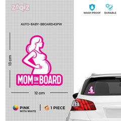 Compact Mom on Board Tag for Safe Roads