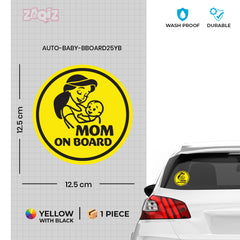 Durable Mom on Board Decal for Long Trips