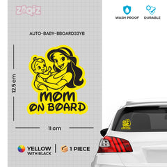 Bright and Stylish Mom on Board Sticker